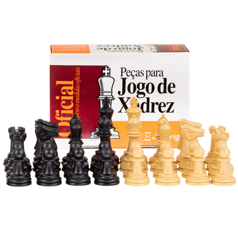 Jogo de Xadrez - Tabuleiro Estojo Dobrável e Peças Oficiais com Peso na  Base - Modelo Profissional - Jaehrig Xadrez